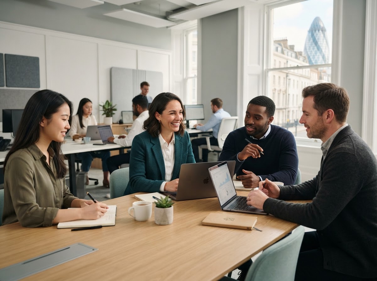 Jexenward team reviewing AI-generated market analysis